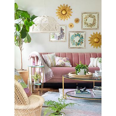 Dome Macrame Pendant Lighting Rope Hanging Lamp Fixture for Living Room Ceiling