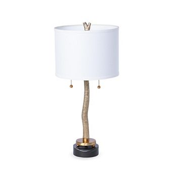 Decorative Branch Style Table Lamp with Marble Base for Console and Entryway Décor