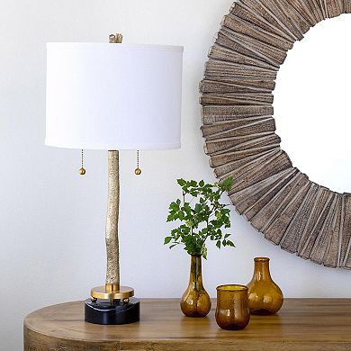 Decorative Branch Style Table Lamp with Marble Base for Console and Entryway Décor