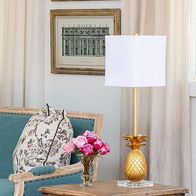 Golden Pineapple Buffet Table Lamp for Console and Entryway Lighting Décor