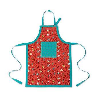 12 Days of Christmas Cotton Kitchen Apron for Holiday Baking and Cooking
