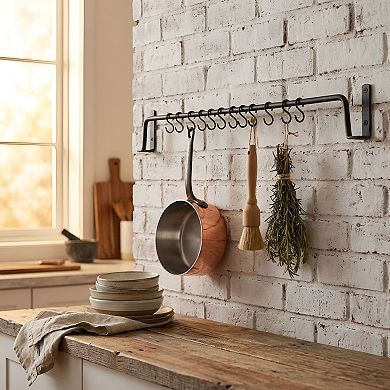 Iron Wall Hanger for Mudroom Bathroom and Laundry Room Organization