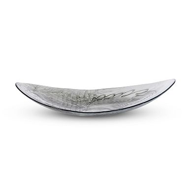 Oval Glass Centerpiece Plate for Coffee Table and Entryway Display