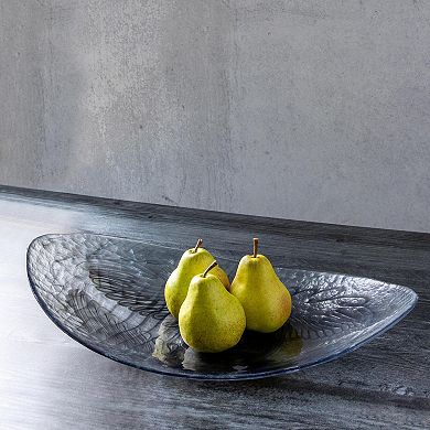Oval Glass Centerpiece Plate for Coffee Table and Entryway Display