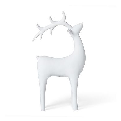 Nordic Deer Figurine for Mantel, Shelf, and Holiday Table Decor