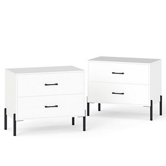 2 Drawer Storage Cabinet for Bedroom Office Closet or Dorm Room