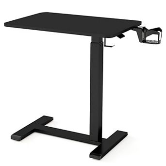 Height Adjustable Rolling Standing Desk C-Shaped Base Laptop Table