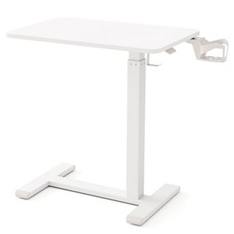 Height Adjustable Rolling Standing Desk C-Shaped Base Laptop Table
