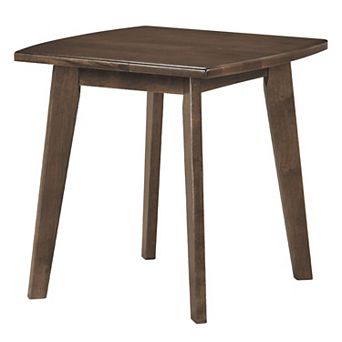 Square Wood End Table with Thick Top for Living Room and Bedroom Use