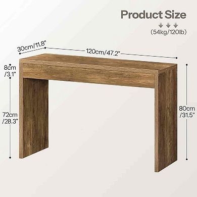 Industrial Console Table, Entryway Sofa Table with Spacious Tabletop