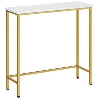 Modern Entryway Table with Storage Shelf, Slim Sofa Table for Small Spaces