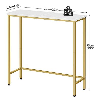 Modern Entryway Table with Storage Shelf, Slim Sofa Table for Small Spaces