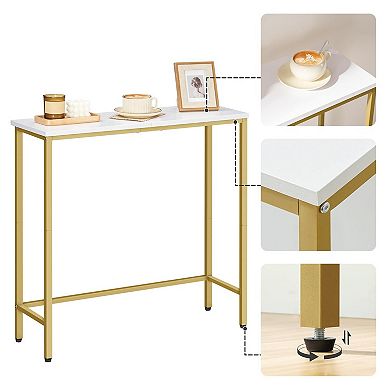 Modern Entryway Table with Storage Shelf, Slim Sofa Table for Small Spaces