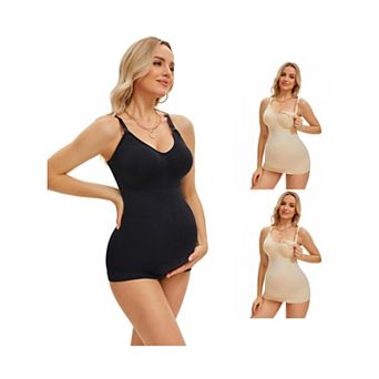 3 Packs Women's Nursing Cami with Adjustable Straps Breastfeeding V Neck Built-In Bra Vest