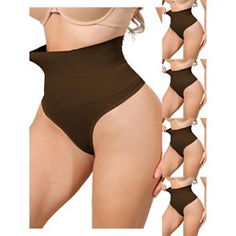 5 Packs Women's High Waisted Briefs Shapewear Tummy Control Underwear Badyshaper