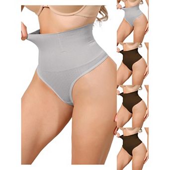 5 Packs Women's High Waisted Briefs Shapewear Tummy Control Underwear Badyshaper