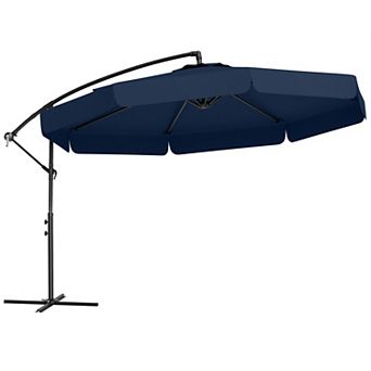 Costway 10 FT Offset Hanging Umbrella Patio Cantilever Umbrella with Cover
