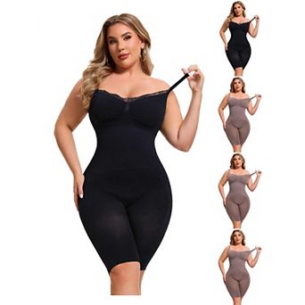 5 Packs Sleeveless Shapewear Bodysuits for Women Tummy Control Seamless Lace Trim Bodyshaper