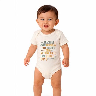 Trackers, Trucks & Toys - Infant Short Sleeve Graphic Bodysuit