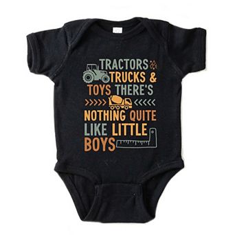 Trackers, Trucks & Toys - Infant Short Sleeve Graphic Bodysuit