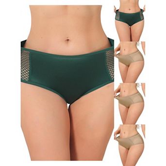 5 Packs Women's High Waisted Briefs Tummy Control Panties Slimming Underwear Breathable Mesh Panty