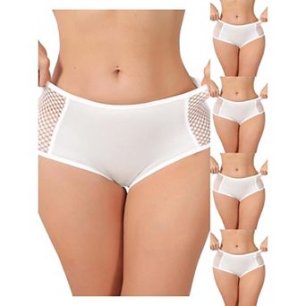 5 Packs Women's High Waisted Briefs Tummy Control Panties Slimming Underwear Breathable Mesh Panty