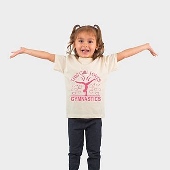This Girl Loves Gymnastics - Toddler Short Sleeve Graphic T-Shirt