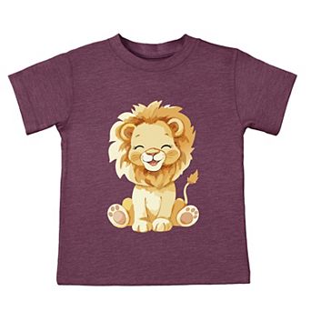 Watercolor Lion - Toddler Short Sleeve Graphic T-Shirt