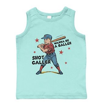 Wanna Be A Baller Shot Caller - Toddler Graphic Tank