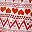 Striped Heartred White
