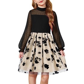 Arshiner Summer Dresses For Teen Girls Spring Long Sleeve Casual Easter Tulle Fairy Dress