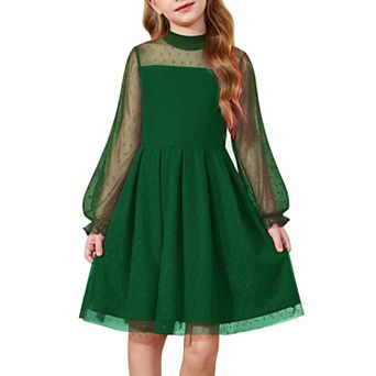 Arshiner Summer Dresses For Teen Girls Spring Long Sleeve Casual Easter Tulle Fairy Dress