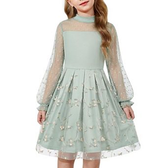 Arshiner Summer Dresses For Teen Girls Spring Long Sleeve Casual Easter Tulle Fairy Dress
