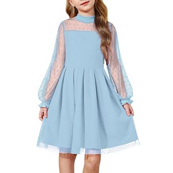 Arshiner Summer Dresses For Teen Girls Spring Long Sleeve Casual Easter Tulle Fairy Dress