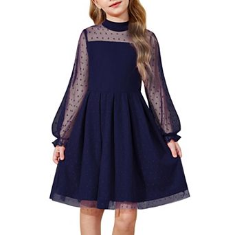 Arshiner Summer Dresses For Teen Girls Spring Long Sleeve Casual Easter Tulle Fairy Dress