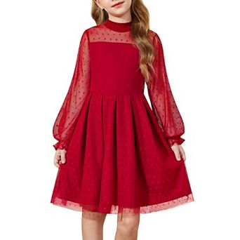 Arshiner Summer Dresses For Teen Girls Spring Long Sleeve Casual Easter Tulle Fairy Dress