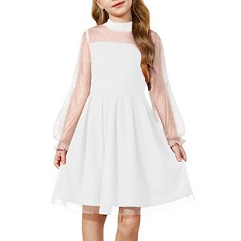 Arshiner Summer Dresses For Teen Girls Spring Long Sleeve Casual Easter Tulle Fairy Dress