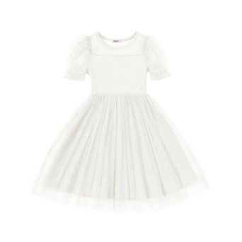 Arshiner Toddler Girl Tulle Dress Summer Puffy Sleeve Baby Girl Party Casual Dresses