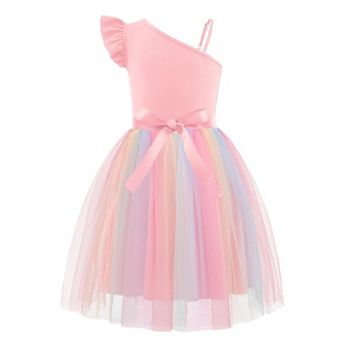 Arshiner Girls Summer Dress Fairy Tulle Wedding Guest Easter Fancy Dresses