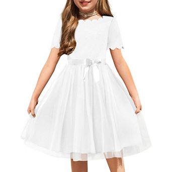 Arshiner Toddler Girls Vintage Party Dress Aline Tulle Girl Dresses For Birthday