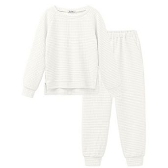 Arshiner Girls Piece Outfits Set Soft Grid Knit Top With Pocket Pants Outfit For To Old