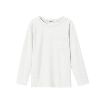 Arshiner Boys Long Sleeve Shirts Casual Crewneck T Shirt Solid Tees Tops with Chest Pocket