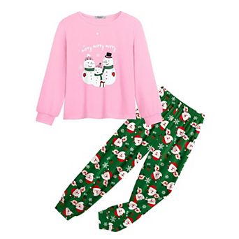 Arshiner Girls Piece Sets Fall Outfits Roundneck Long Sleeve Pullover Tops And Print Sweatpants
