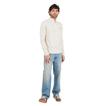 Brave Soul Mens Ribbed Funnel Neck Jumper