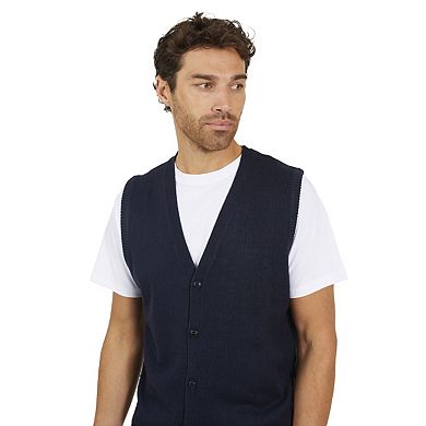 Brave Soul Mens Knitted V Neck Waistcoat