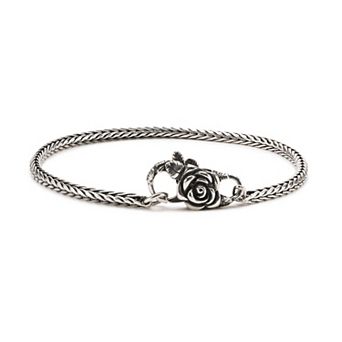 Trollbeads Sterling Silver Bracelet with Rose Clasp