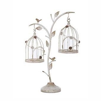 Vintage Style Hanging Birdcage Candle Holder Lantern for Living Room Bedroom or Entryway Decor