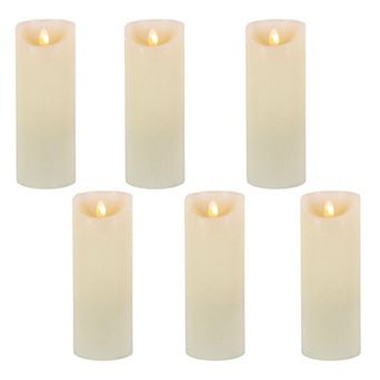 Flameless Pillar Candle Set of 6 for Mantel Table Centerpiece Home Decor