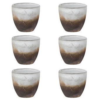 Glass Tealight Votive Set of 6 Candle Holders for Mantel and Dining Table