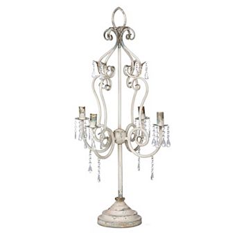 Mini Tabletop Chandelier Light Fixture Crystal Accent Console Table Decor Lamp